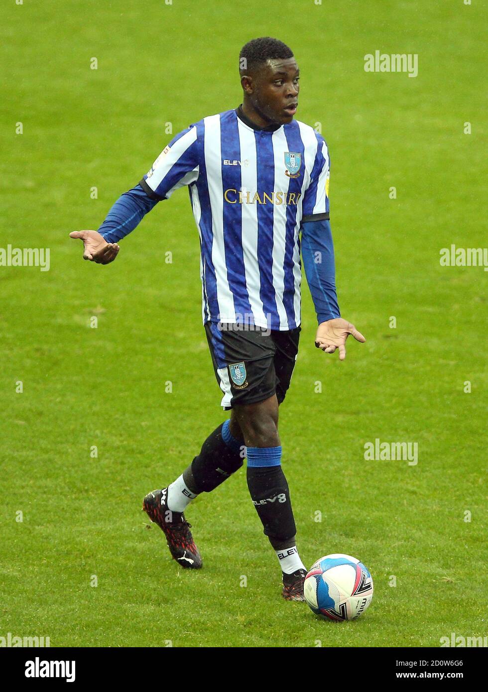 Fisayo DELE-Bashiru del mercoledì di Sheffield durante la partita del campionato Sky Bet a Hillsborough, Sheffield. Foto Stock