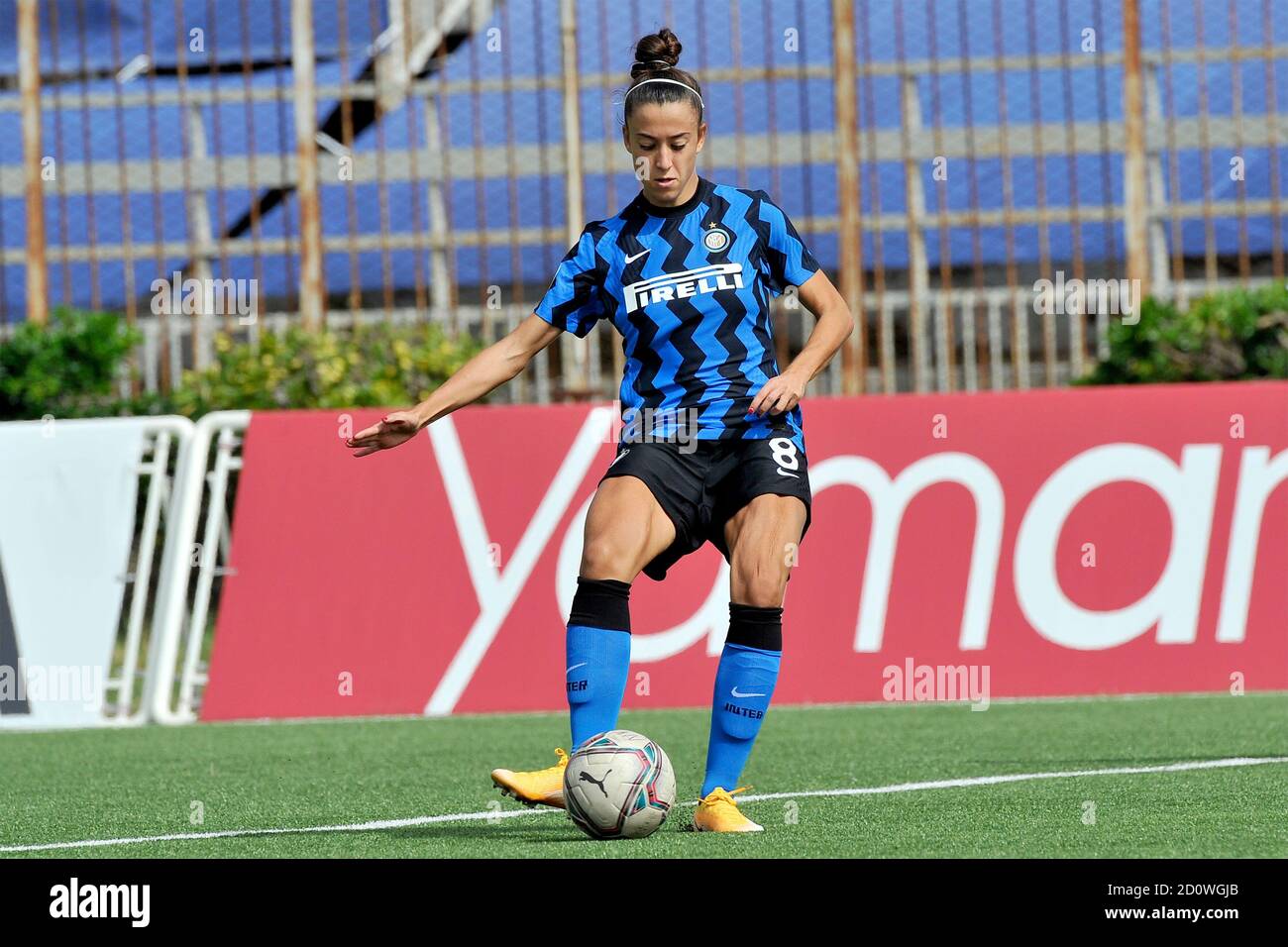 Napoli, Italia. 03 ottobre 2020. Martina Brutia Inter giocatore, durante le partite della serie italiana UN campionato femminile di calcio tra Napoli vs Inter, risultato finale 1-1, partita disputata allo stadio Caduti di Brema di Napoli, 03 ottobre 2020. (Foto di Vincenzo Izzo/Sipa USA) Credit: Sipa USA/Alamy Live News Foto Stock