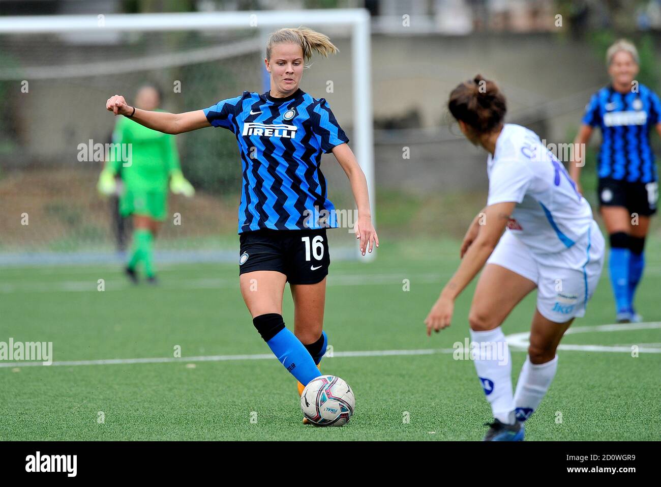 Napoli, Italia. 03 ottobre 2020. Caroline Moller Hansen Inter giocatore, durante le partite della serie italiana A femminile tra Napoli vs Inter, risultato finale 1-1, partita disputata allo stadio Caduti di Brema a Napoli, 03 ottobre 2020. (Foto di Vincenzo Izzo/Sipa USA) Credit: Sipa USA/Alamy Live News Foto Stock