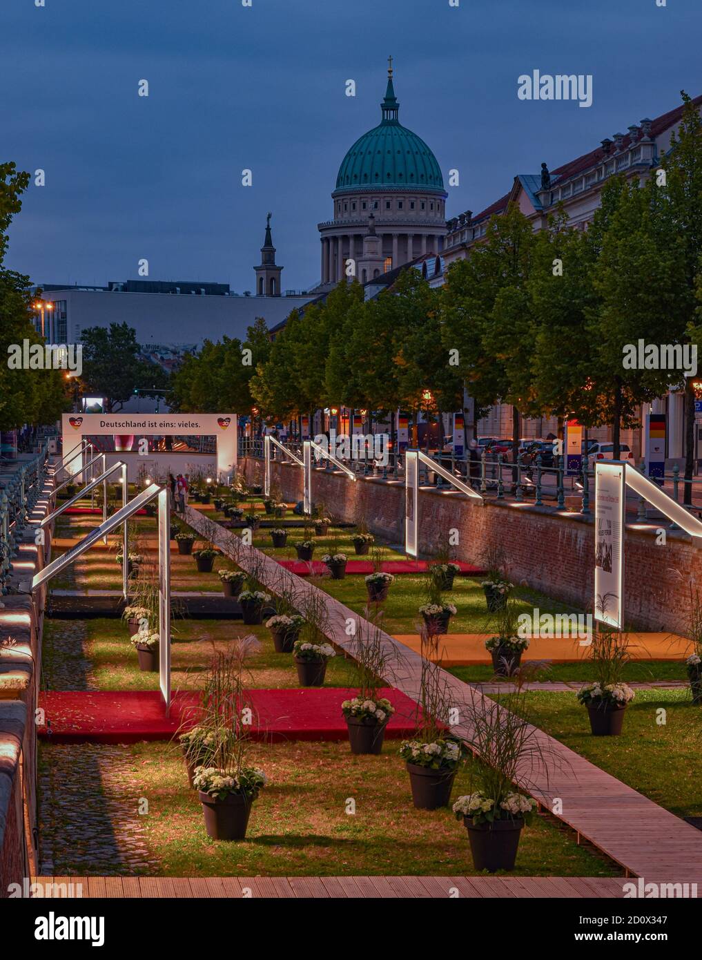 Celebrazioni a Tag der Deutschen Einheit a Brandenburgs capitale Potsdam Foto Stock