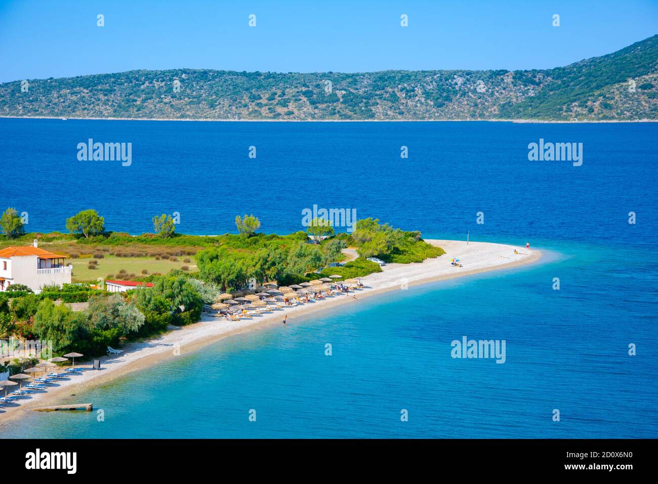 Incredibile spiaggia di Agios Dimitrios, Alonnisos, Grecia. Foto Stock