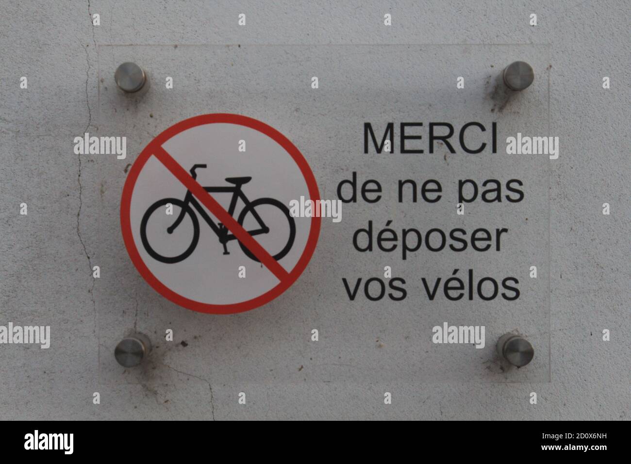 Ne pas déposer vos vélos - ile de Ré Foto Stock