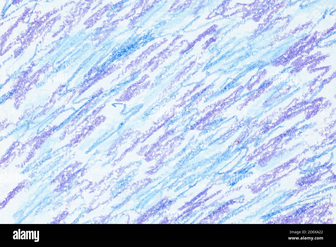 Crayon scribble sfondo. Tratti pastello a olio blu. Texture disegnata a mano Foto Stock