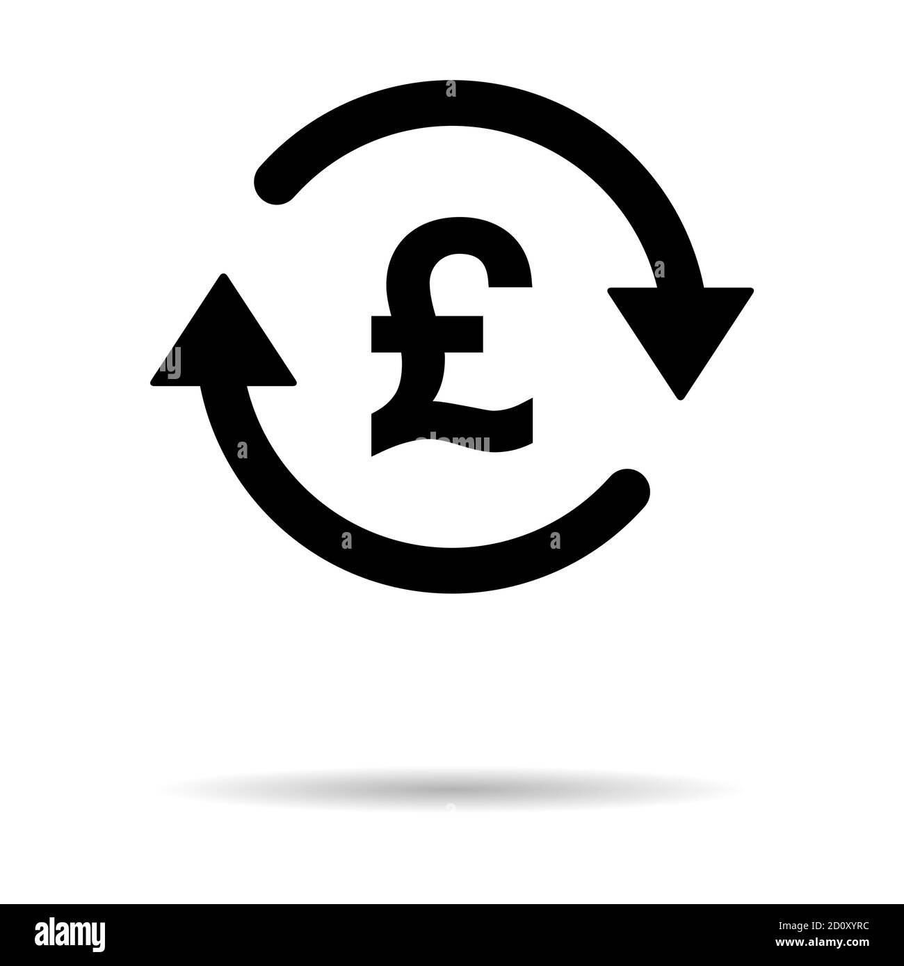 Icona della sterlina, simbolo grafico della paga del gbp, illustrazione del vettore dell'economia di mercato . Illustrazione Vettoriale
