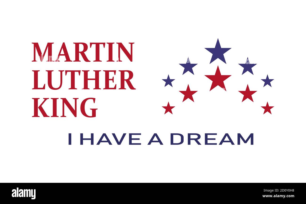 Martin Luther King giorno, ho un sogno , icona vettoriale illustrazione . Illustrazione Vettoriale