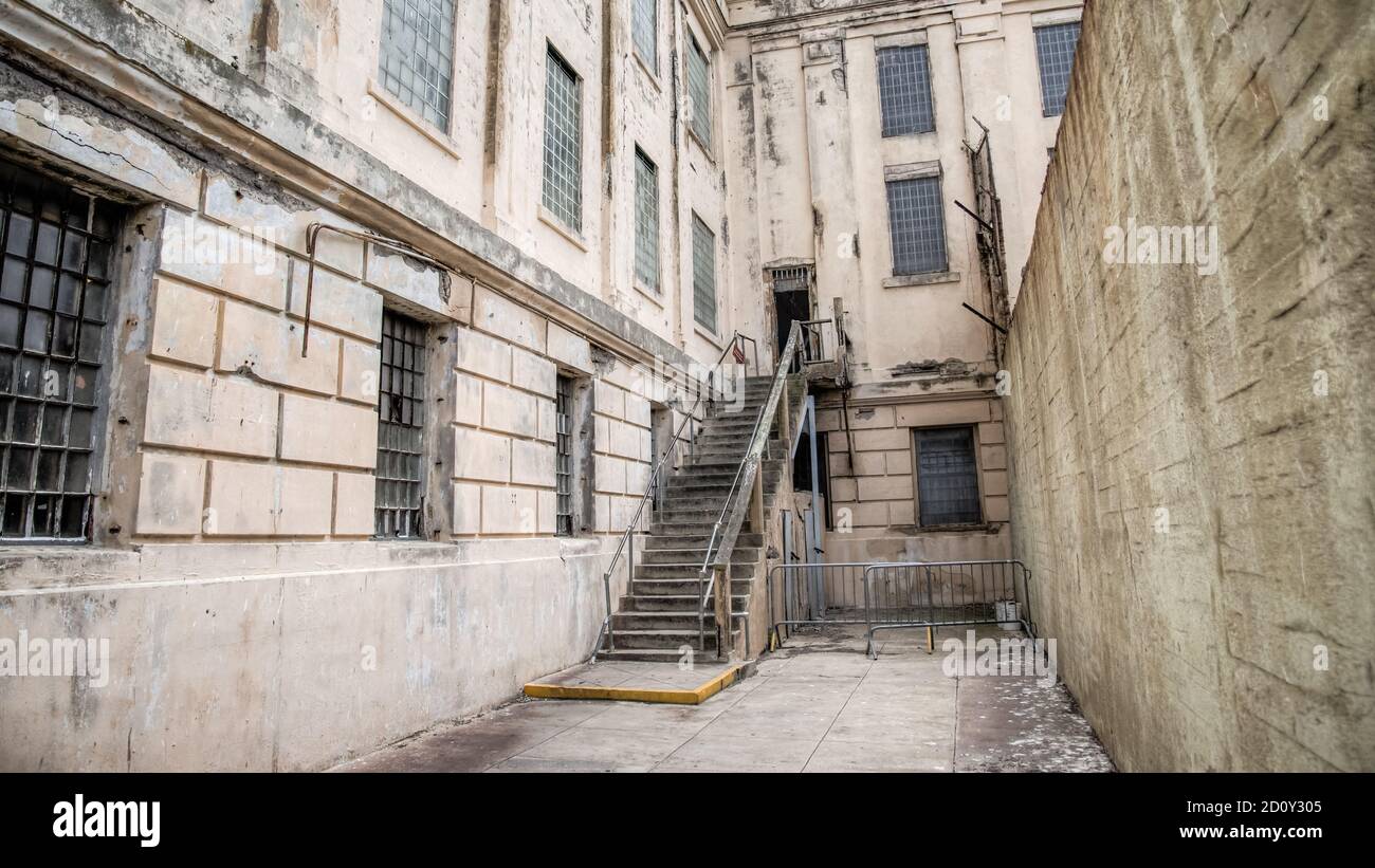 San Francisco, California, USA - 2014 agosto: Edificio del carcere di Alcatraz Foto Stock