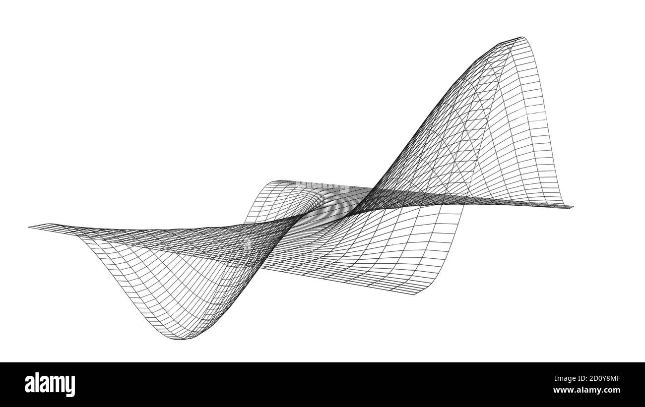 Visualizzazione degli assi matematici, equazione delle formule, griglia astratta moderna, struttura a reticolo, sfondo, concetto di scienza della tecnologia digitale rendering 3D Foto Stock