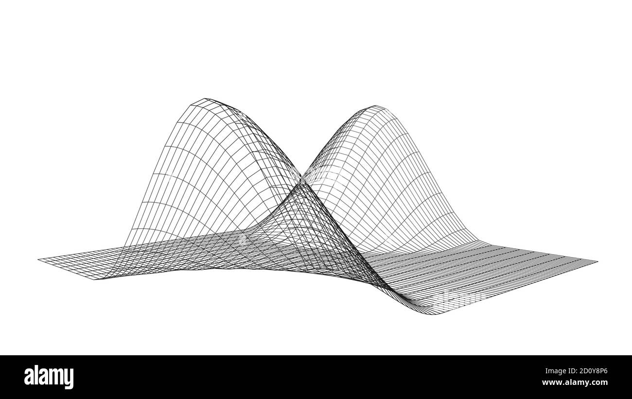 Visualizzazione degli assi matematici, equazione delle formule, griglia astratta moderna, struttura a reticolo, sfondo, concetto di scienza della tecnologia digitale rendering 3D Foto Stock