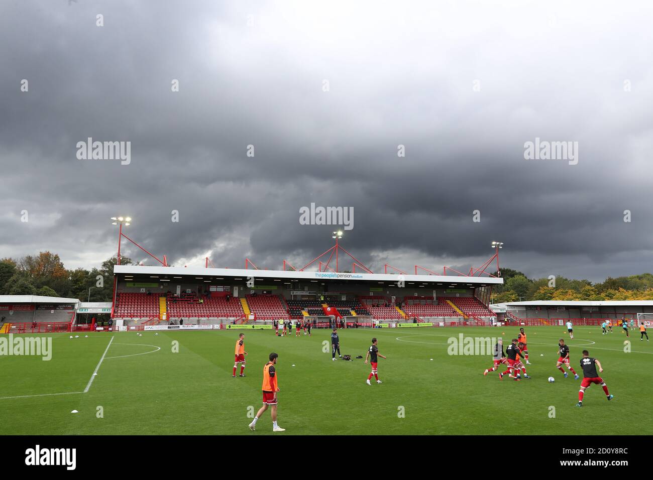 Vista generale durante la Sky Bet League due partite tra Crawley Town e Southend Uniti al People’s Pension Stadium di Crawley . 03 ottobre 2020 Foto Stock