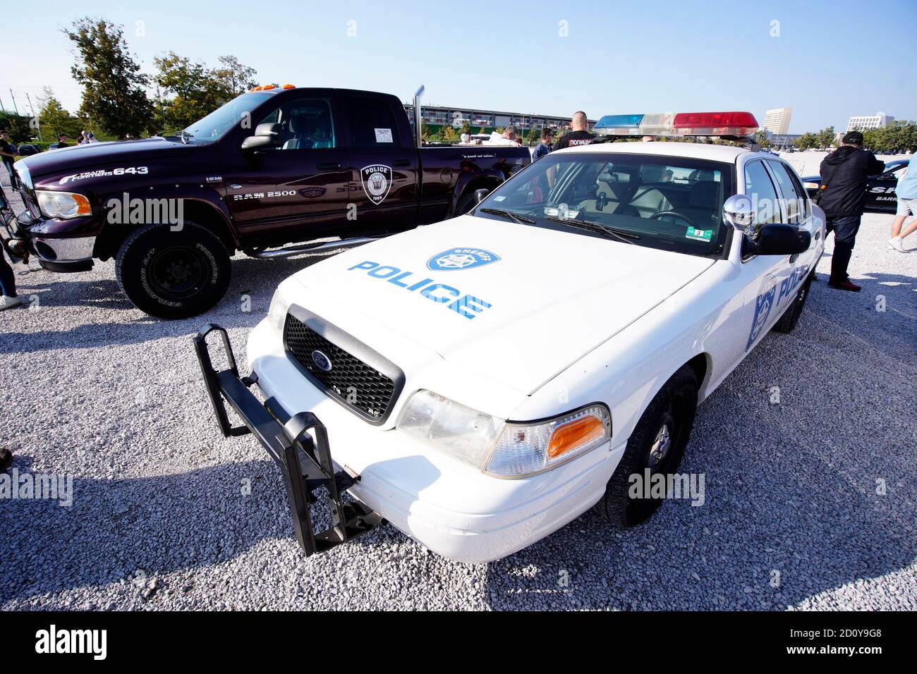 Ford Crown Victoria P71 Polizia V8 Interceptor Che Una Volta Servita La Lapd Visualizzato In Una Classe Auto Show Di Great Yarmouth Rffwd4