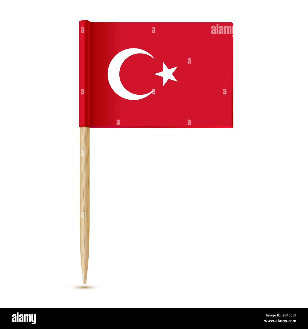 Bandiera della Turchia. Toothpick bandiera Illustrazione Vettoriale