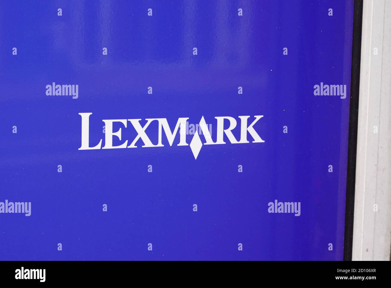 Bordeaux , Aquitaine / Francia - 10 01 2020 : logo Lexmark e segno di soluzioni e tecnologie innovative di imaging per aiutare i clienti nel mondo prin Foto Stock