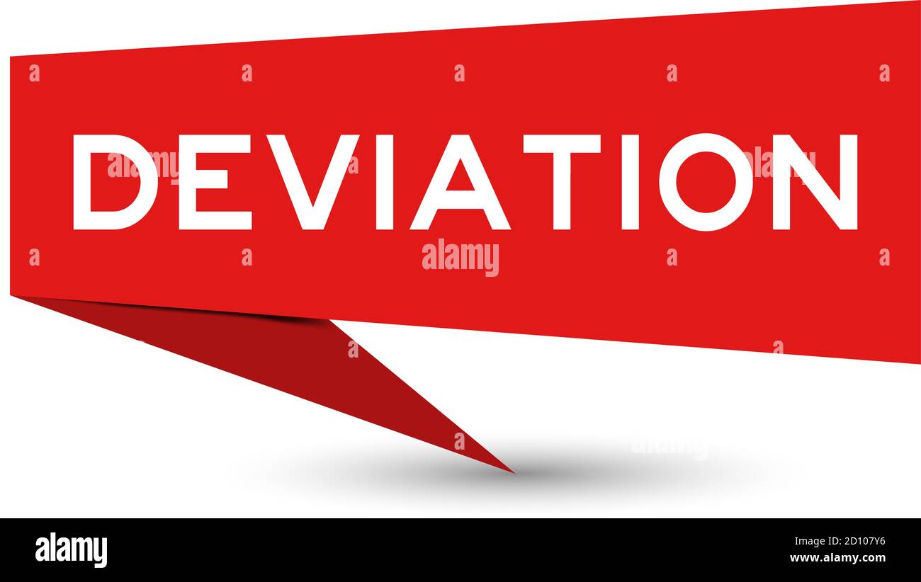 Banner vocale in carta di colore rosso con deviazione della parola su bianco sfondo Illustrazione Vettoriale