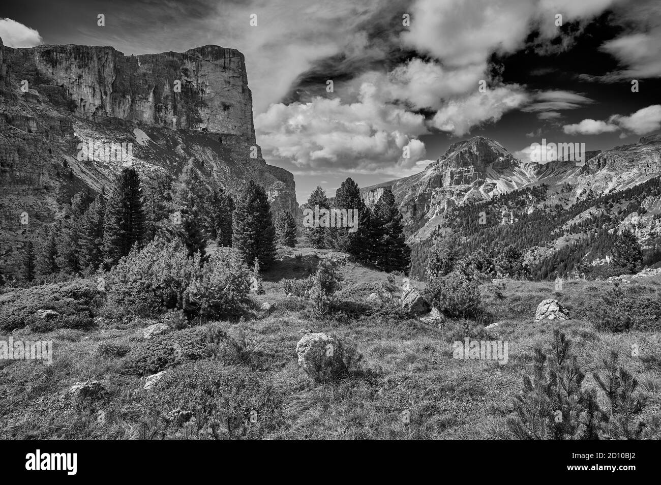 Langental, Wolkenstein, Alto Adige, Italia Foto Stock