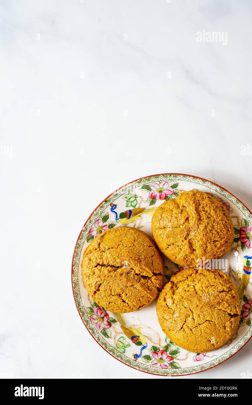 Biscotti salati al burro di arachidi Foto Stock