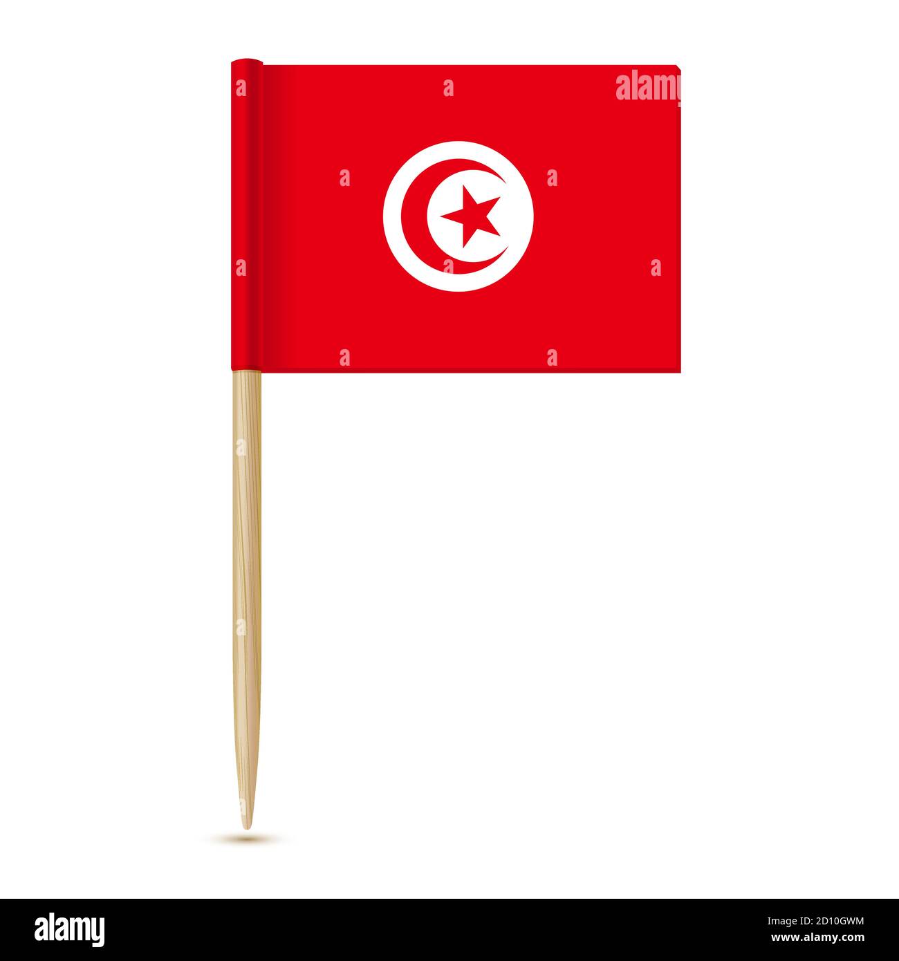 Bandiera della Tunisia. Bandiera dentifricio 10 Illustrazione Vettoriale