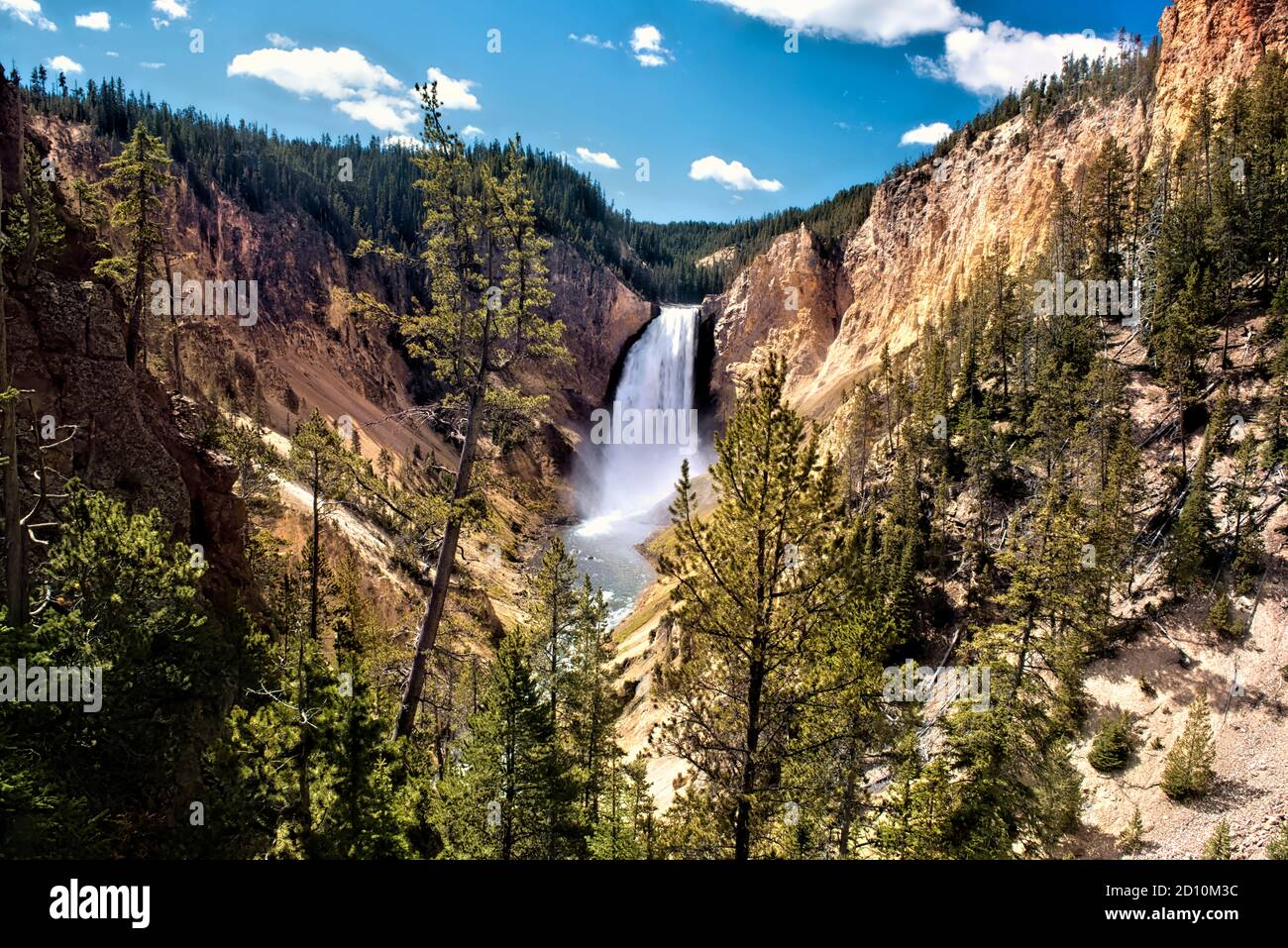 Lower Falls del fiume Yellowstone e del Grand Canyon, Yellowstone National Park, Wyoming, Stati Uniti Foto Stock