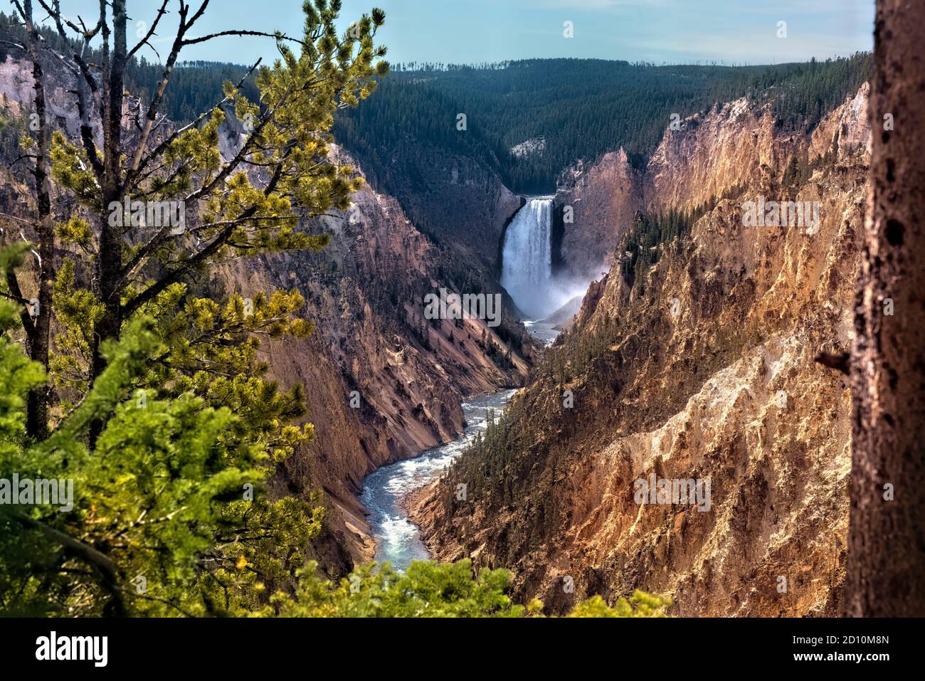 Lower Falls del fiume Yellowstone e del Grand Canyon, Yellowstone National Park, Wyoming, Stati Uniti Foto Stock