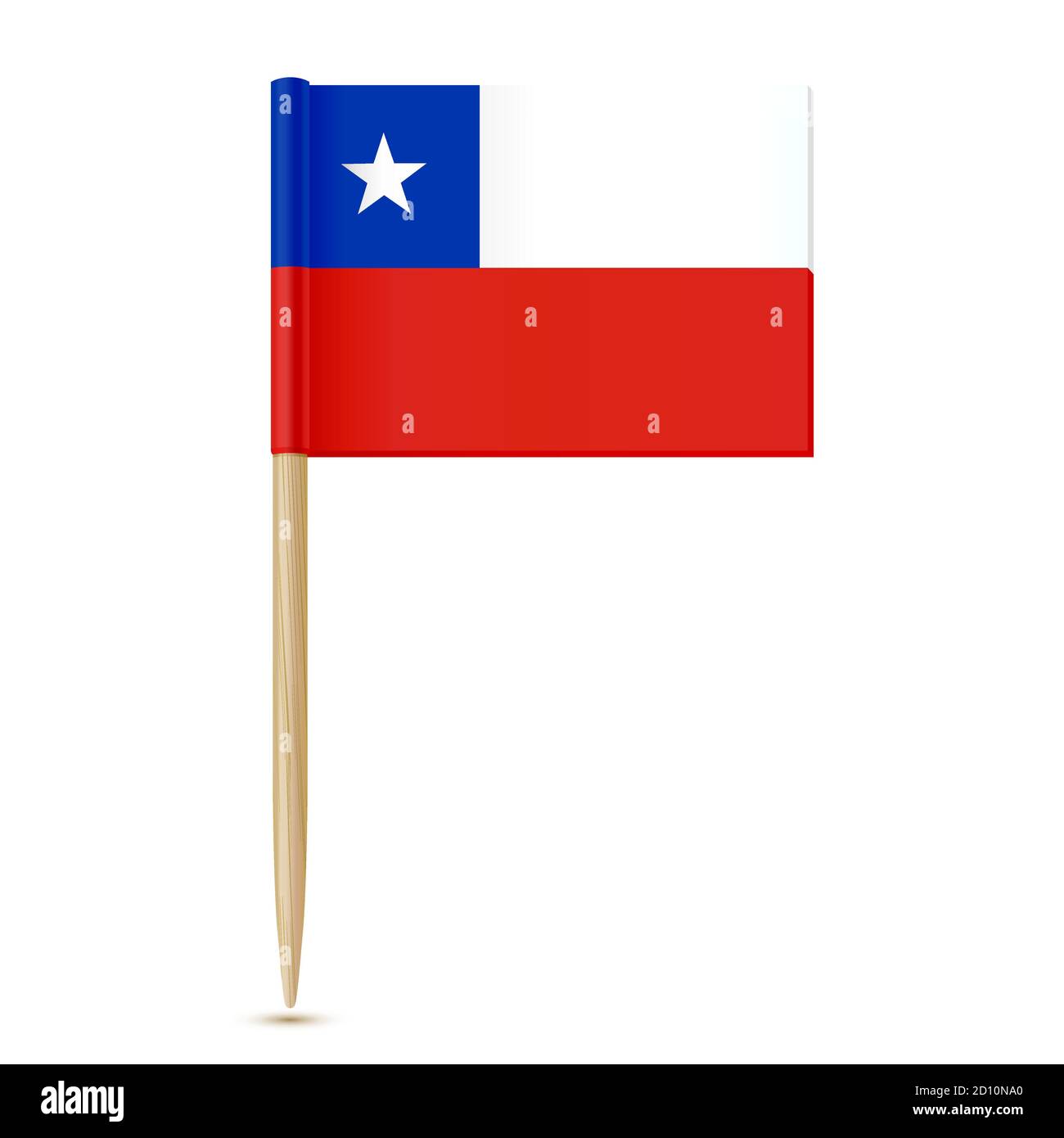 Chile Flag dentifricio Illustrazione Vettoriale
