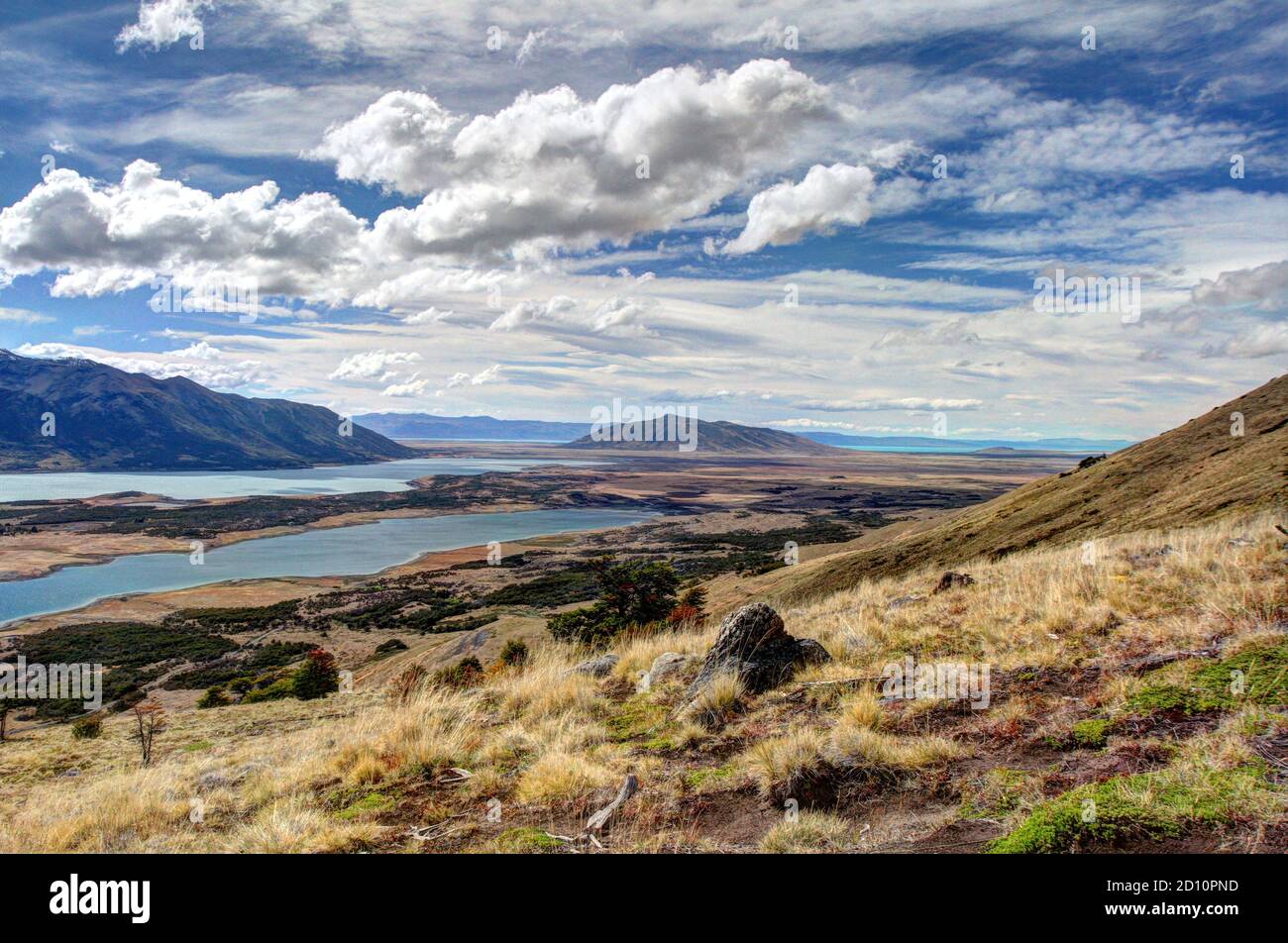 Due escursioni da Calafate nel Parco Nazionale Los Glaciares per salire Cerro Cristal e vedere il ghiacciaio Perito Moreno. Foto Stock