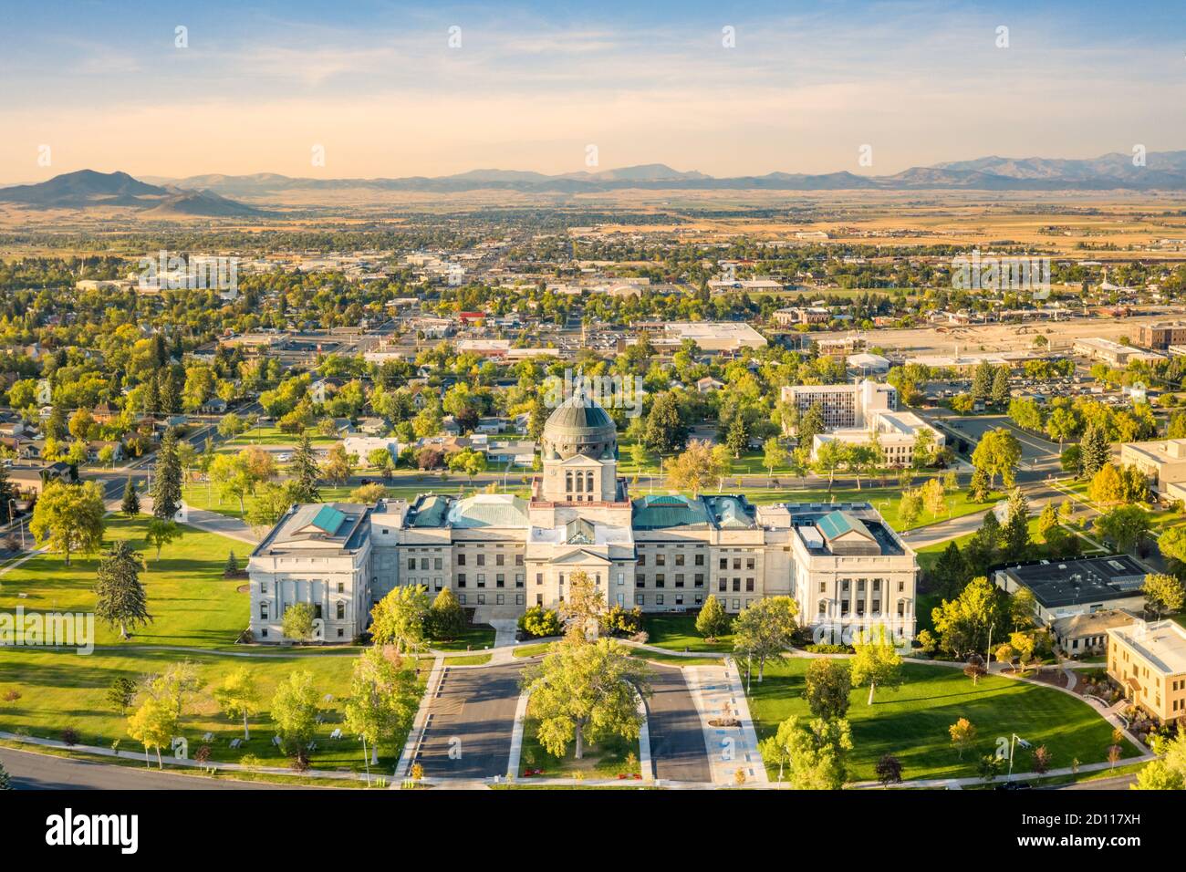Montana state Capitol, a Helena, in un pomeriggio soleggiato e frizzante. Foto Stock