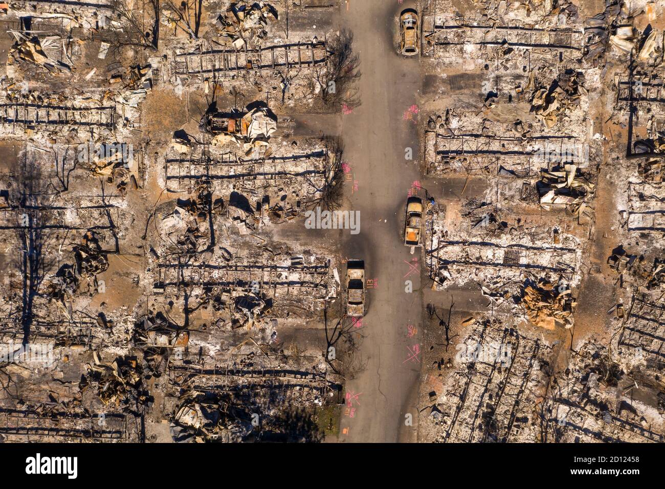 Burnt Mobile Home Park nella zona di Phoenix Talent Medford, Oregon Foto Stock
