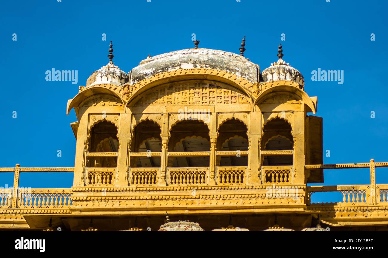 Jaisalmer Fort è situato nella città di Jaisalmer, nello stato indiano di Rajasthan Foto Stock