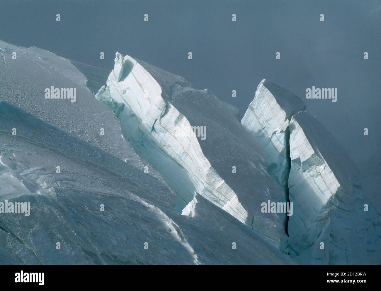 Geografia / viaggio, Svizzera, crepacci del Grenzgletscher (ghiacciaio Grenz), Alpi Vallesi, diritti aggiuntivi-clearance-Info-non-disponibile Foto Stock