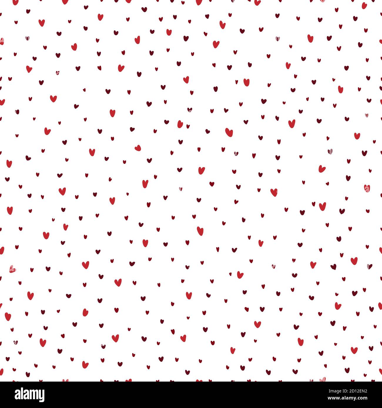 San Valentino sfondo con semplice forma a cuore. Carino cuore stile doodle modello vettoriale senza giunture. Per biglietti di auguri e inviti del weddin Illustrazione Vettoriale