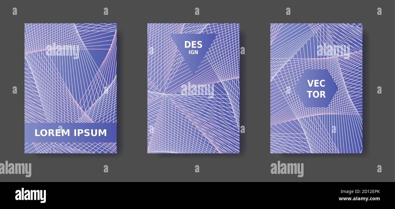 Design del titolo minimo. Moderna copertura verticale. Viola, viola, titolo lavanda, sfondo. Illustrazione Vettoriale