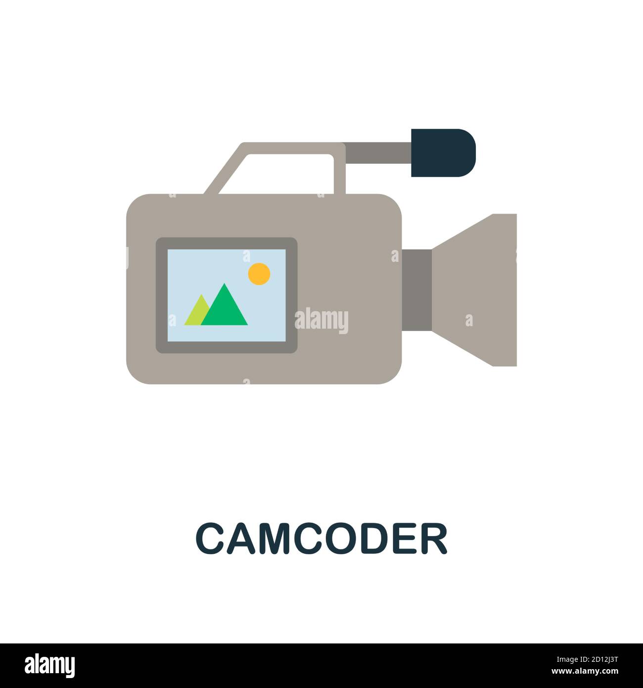 Icona di codifica. Elemento semplice dalla raccolta blogging. Icona Creative Camcoder per web design, modelli, infografiche e altro ancora Illustrazione Vettoriale