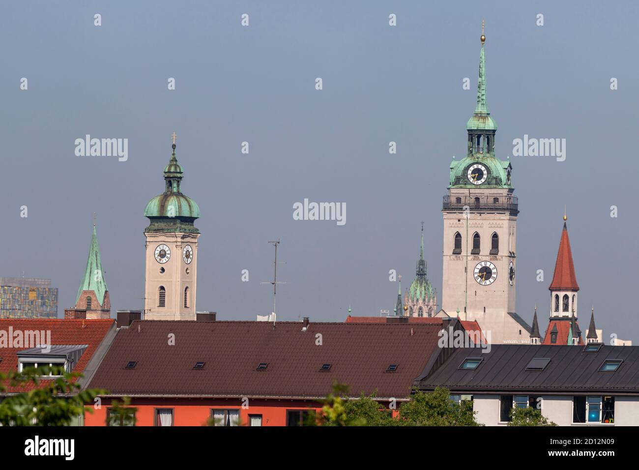 Geografia / viaggio, Germania, Baviera, Monaco, da Maximilianeum alle torri della Chiesa dell'ho, diritti aggiuntivi-clearance-Info-non-disponibile Foto Stock