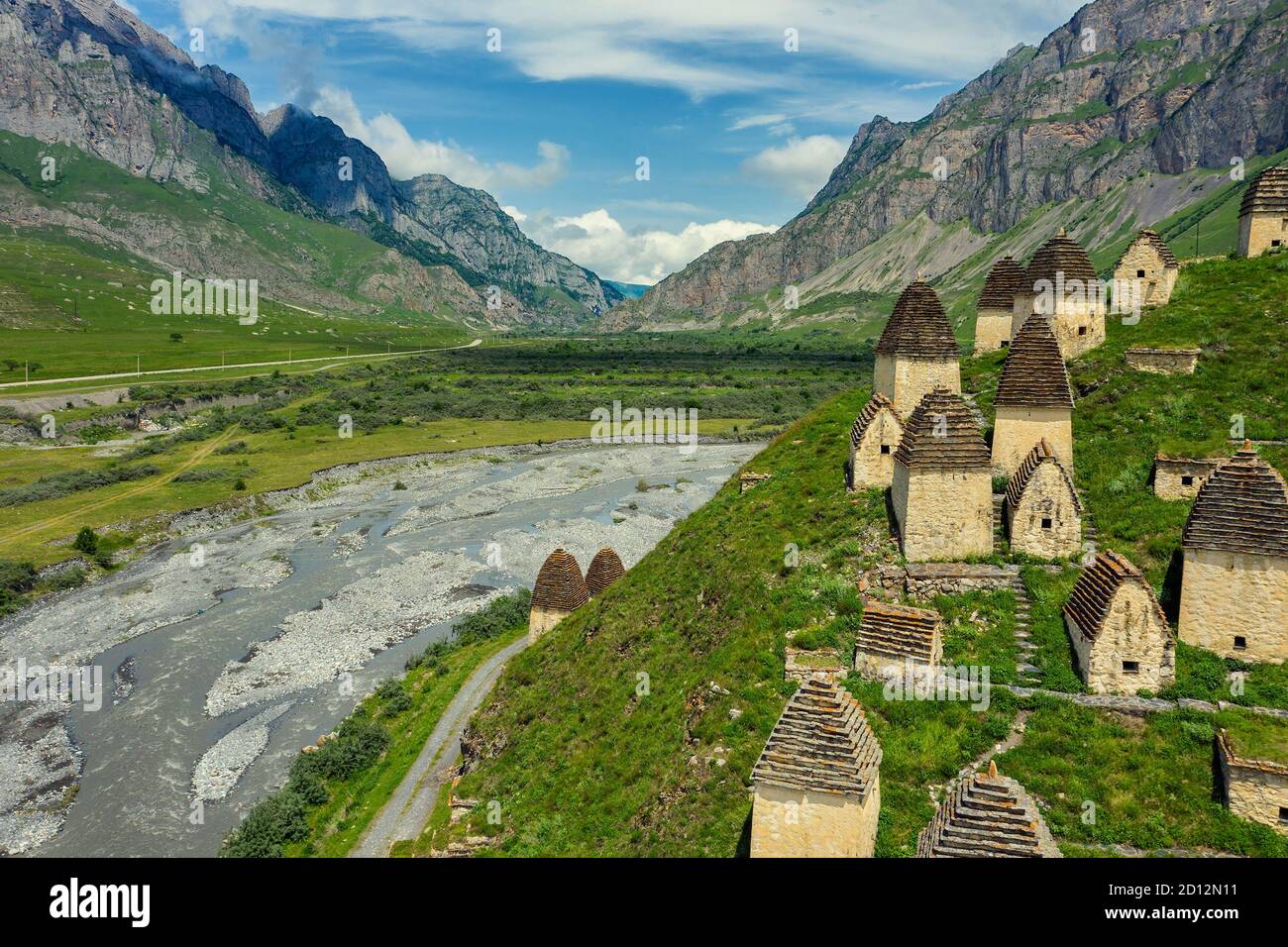 Dead Town Dargavs in Ossezia del Nord Foto Stock