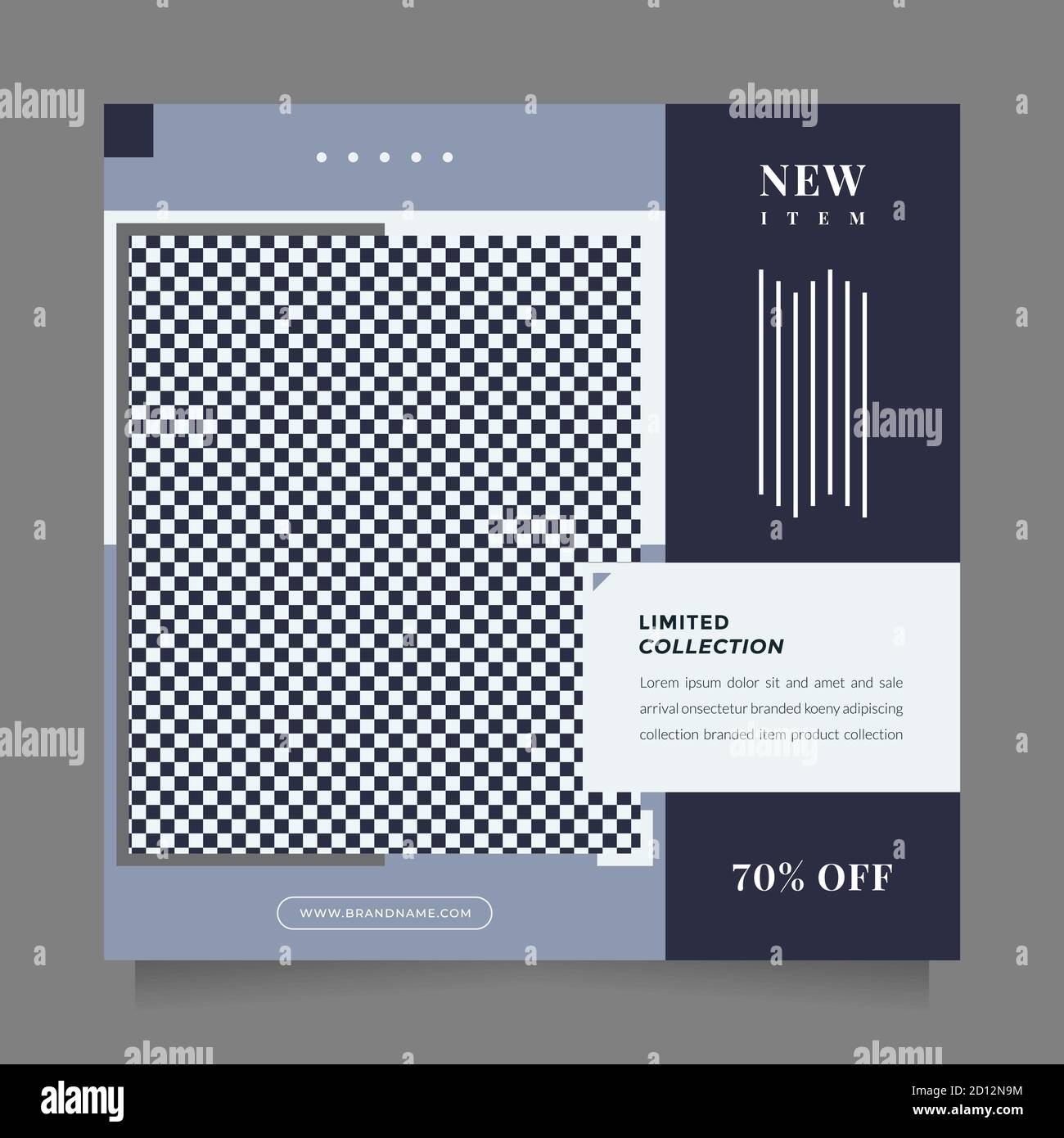 Promozione di modelli di social media dal design creativo e moderno. Design di sfondo alla moda per gli annunci sui social media e il marketing digitale Illustrazione Vettoriale