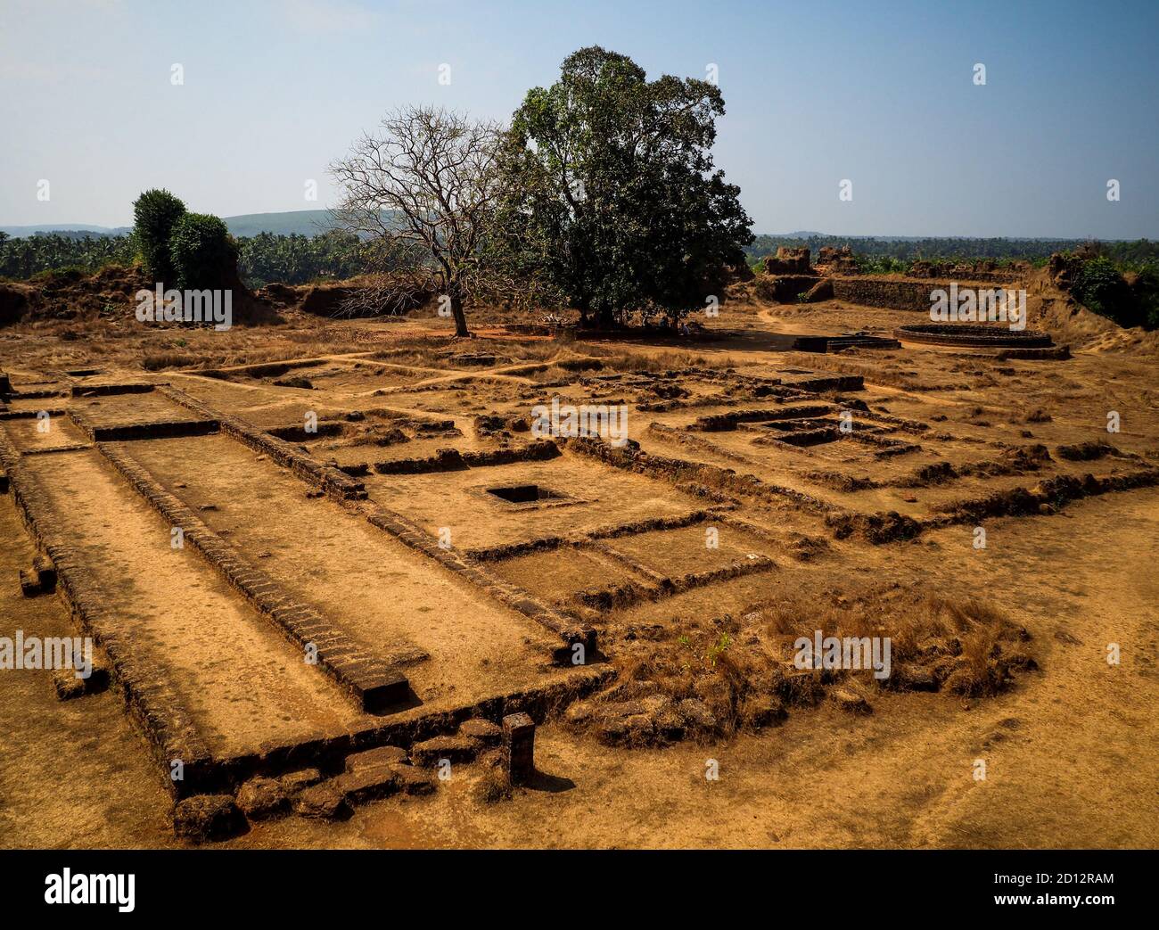 Vecchie rovine del forte di Mirjana vicino a Gokarna, Karnataka, India. Foto Stock