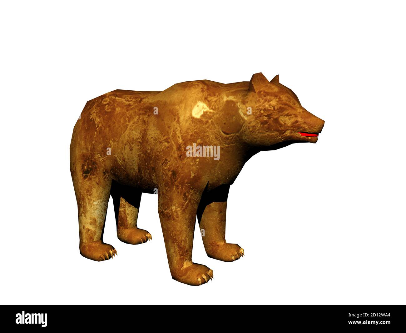 Orso bruno americano pesante con artigli e denti affilati Foto Stock