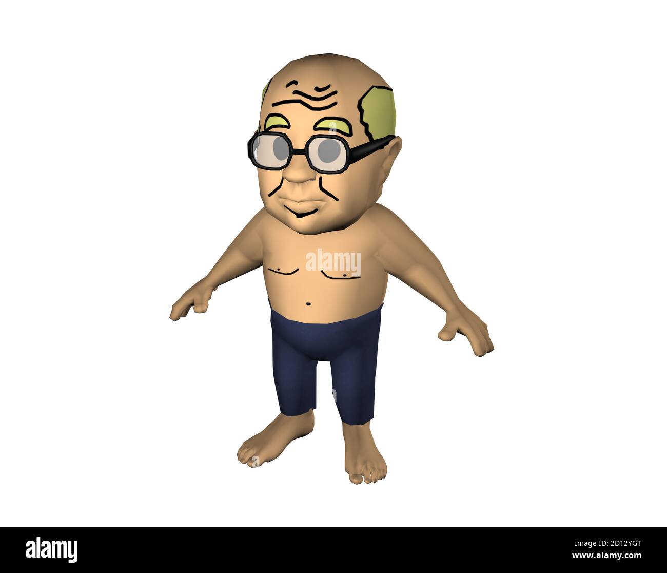 cartone animato di un vecchio uomo con occhiali Foto stock - Alamy