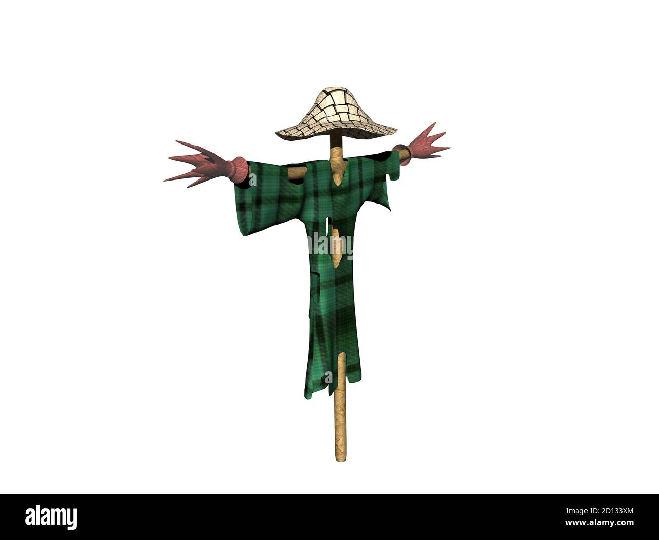 colorato scarrecrow con abito e cappello Foto Stock