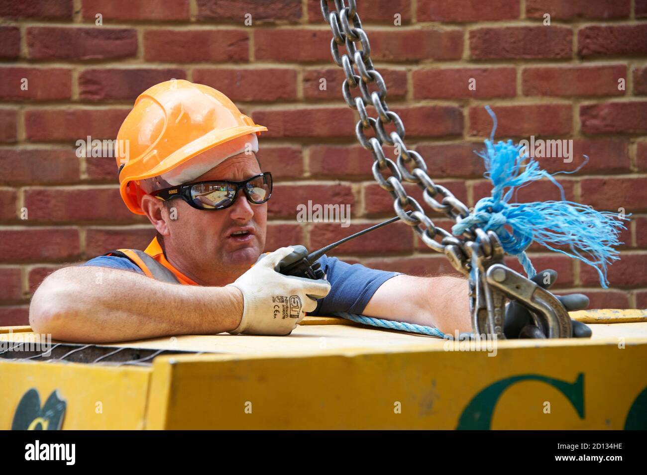 Industria edile del Regno Unito al lavoro Foto Stock