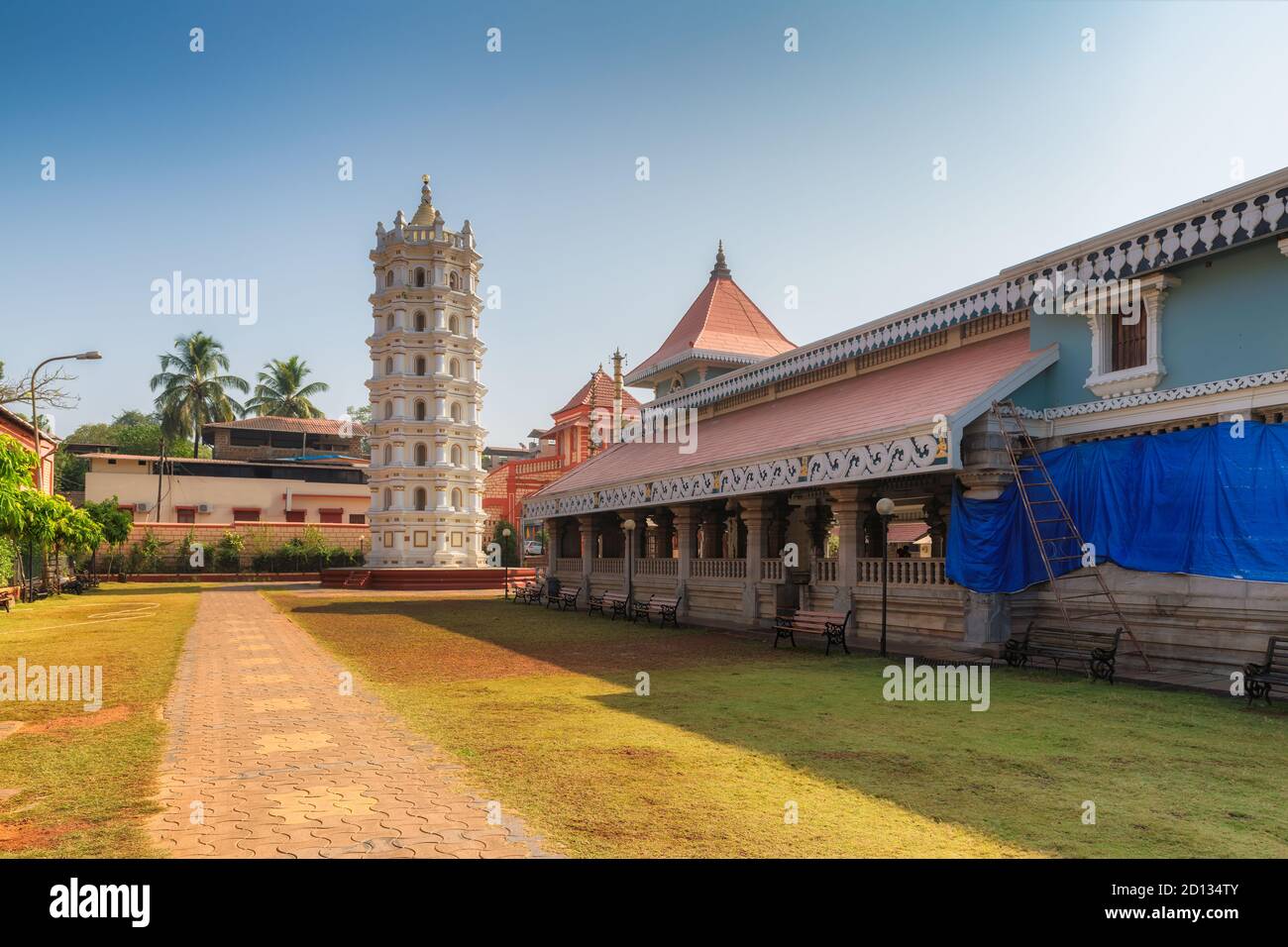 Tempio Indiano Shri Mahalsa a Ponda, Goa, India. Foto Stock Tempio Indiano Shri Mahalsa a Ponda, Goa, India. Foto Stock