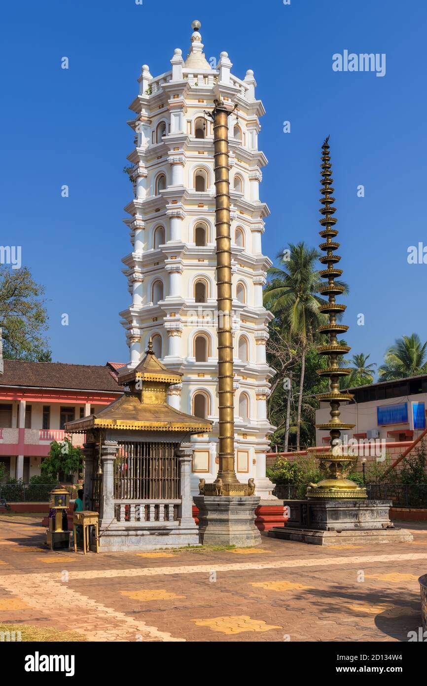 Tempio Indiano Shri Mahalsa a Ponda, Goa, India. Foto Stock Tempio Indiano Shri Mahalsa a Ponda, Goa, India. Foto Stock