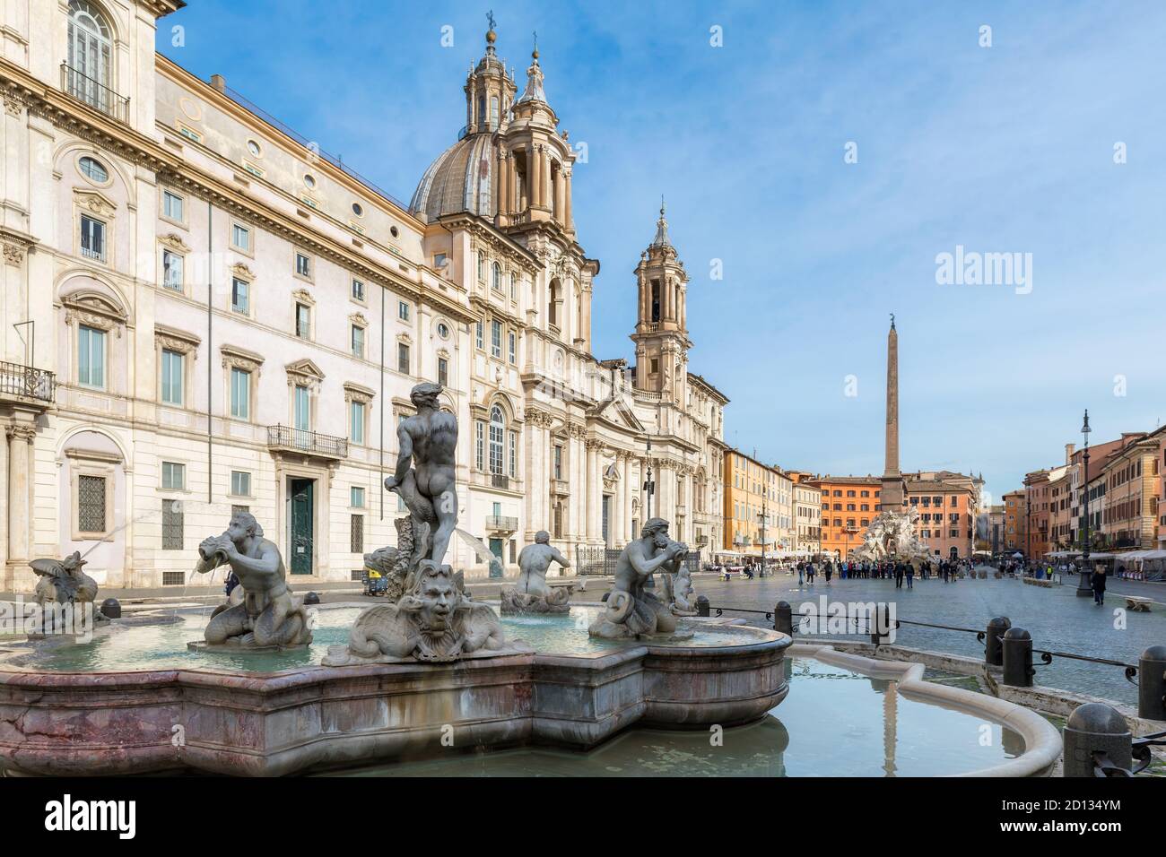 Piazza Navona a Roma, Italia al mattino, Roma, Italia. Foto Stock