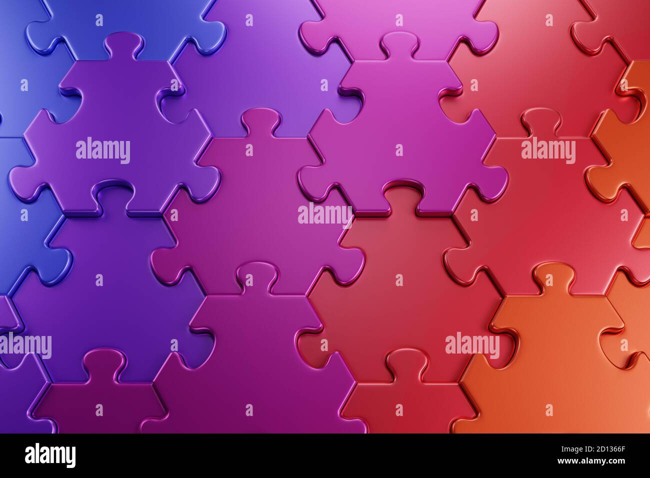 Modello geometrico di un puzzle Jigsaw Foto Stock