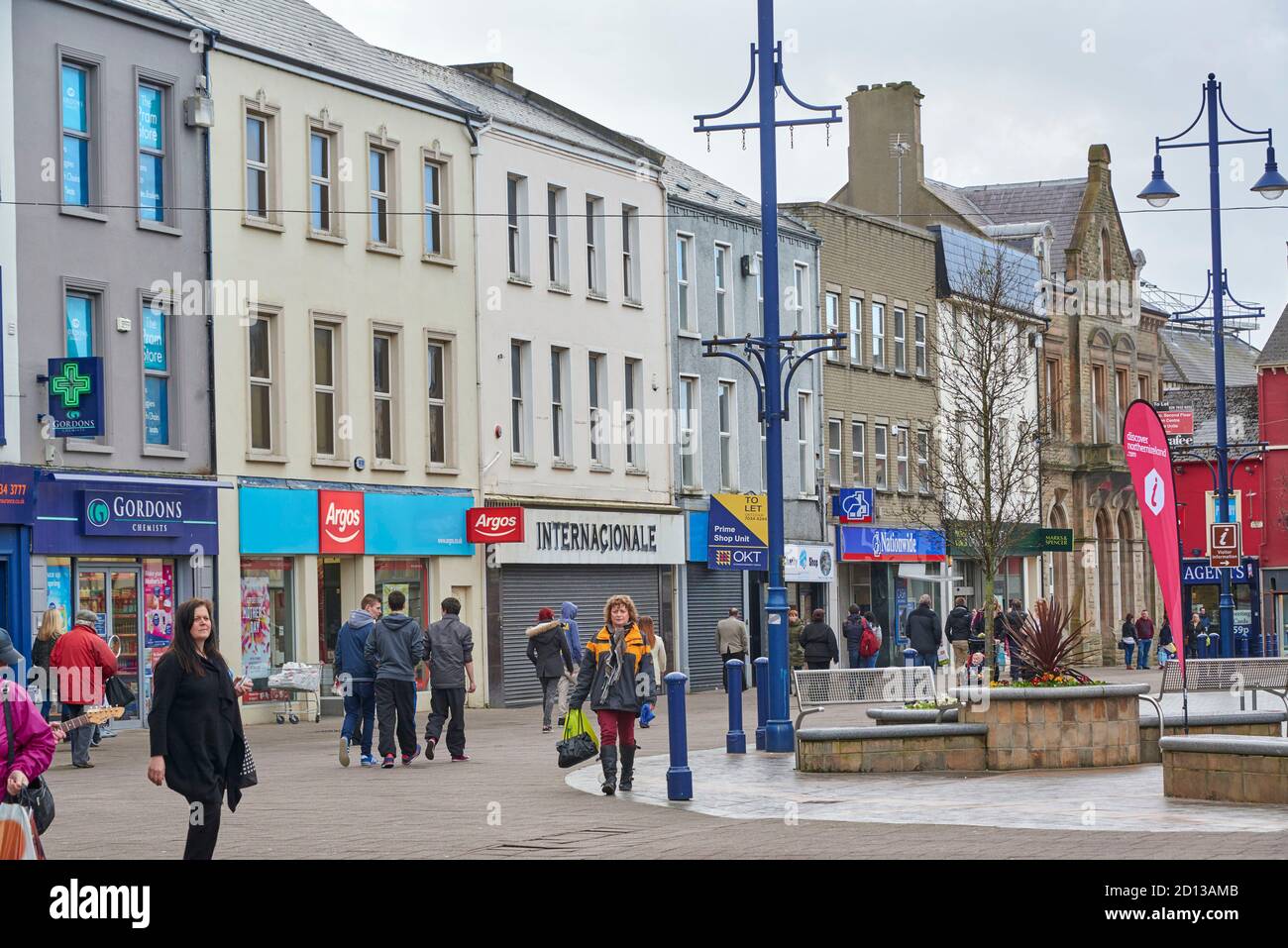 Centro di Coleraine, Irlanda del Nord, Regno Unito Foto Stock