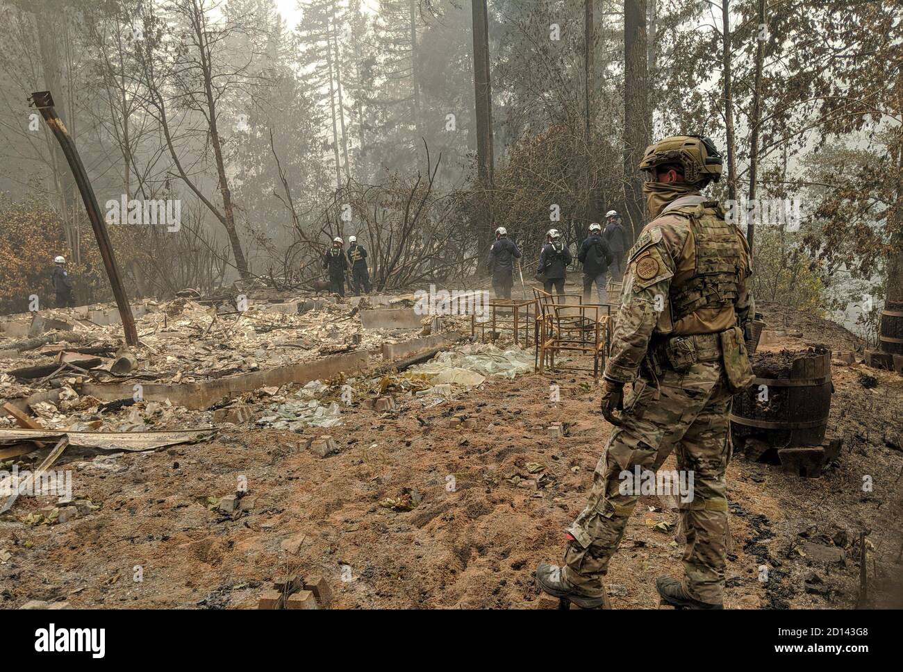 Il 17 settembre 2020, il personale della U.S. Customs and Border Protection (CBP) ha lavorato a fianco dei partner statali e federali per sostenere gli sforzi di ricerca e salvataggio durante gli incendi in Oregon. L'operazione mirava ad aiutare le comunità colpite e ad assistere nella risposta alle emergenze. Foto Stock