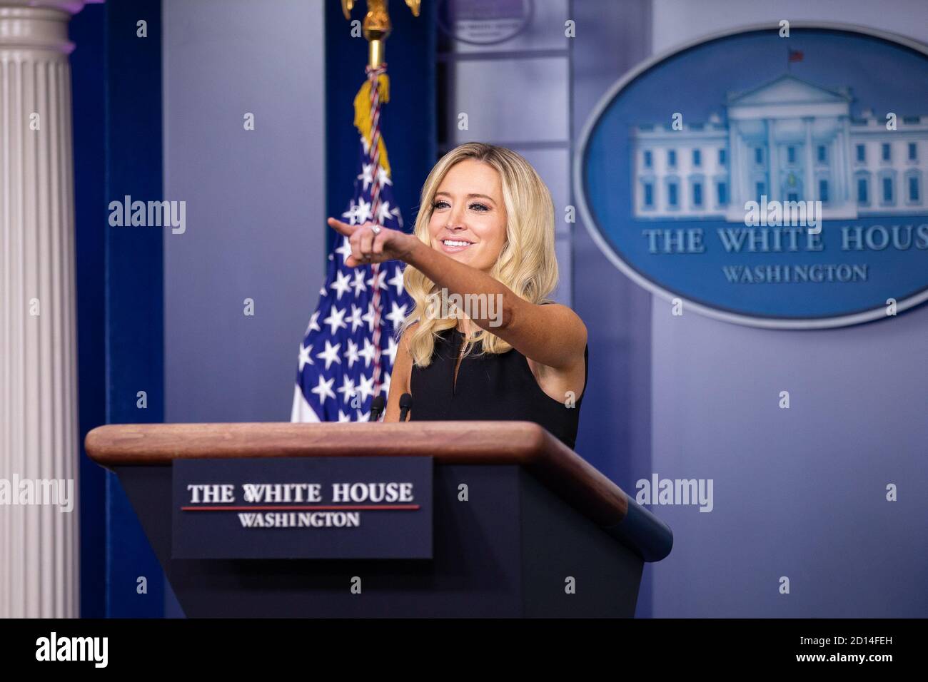 White House Stampa Briefing. Il segretario alla stampa Kayleigh McEnany tiene un briefing sulla stampa martedì 22 settembre 2020 nella Sala Stampa Briefing James S. Brady della Casa Bianca. Foto Stock