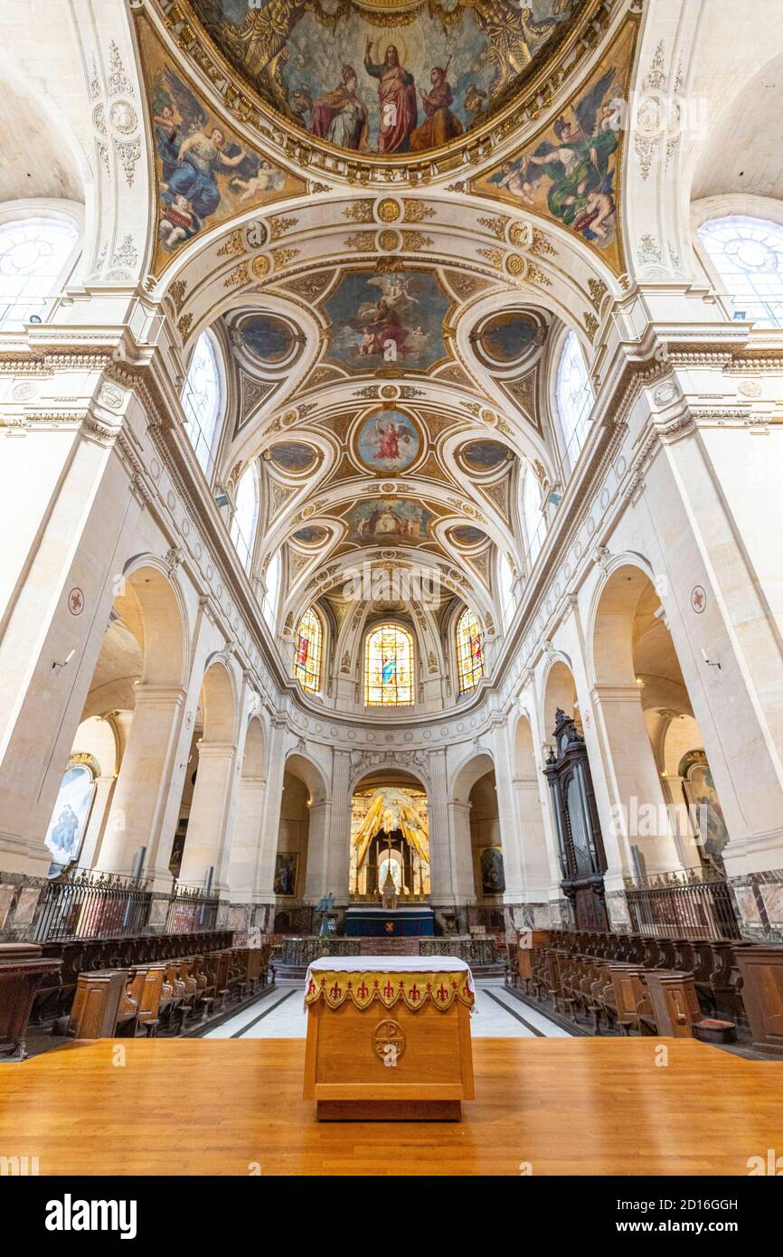 Francia, Parigi, Rue Saint Honore, chiesa barocca di Saint Roch a Parigi Foto Stock