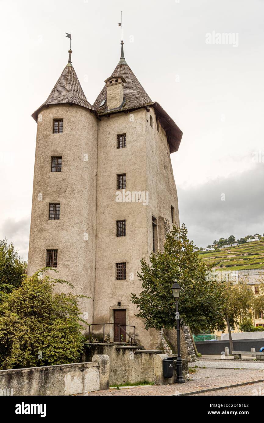 Torre delle streghe a Sion, Svizzera Foto Stock