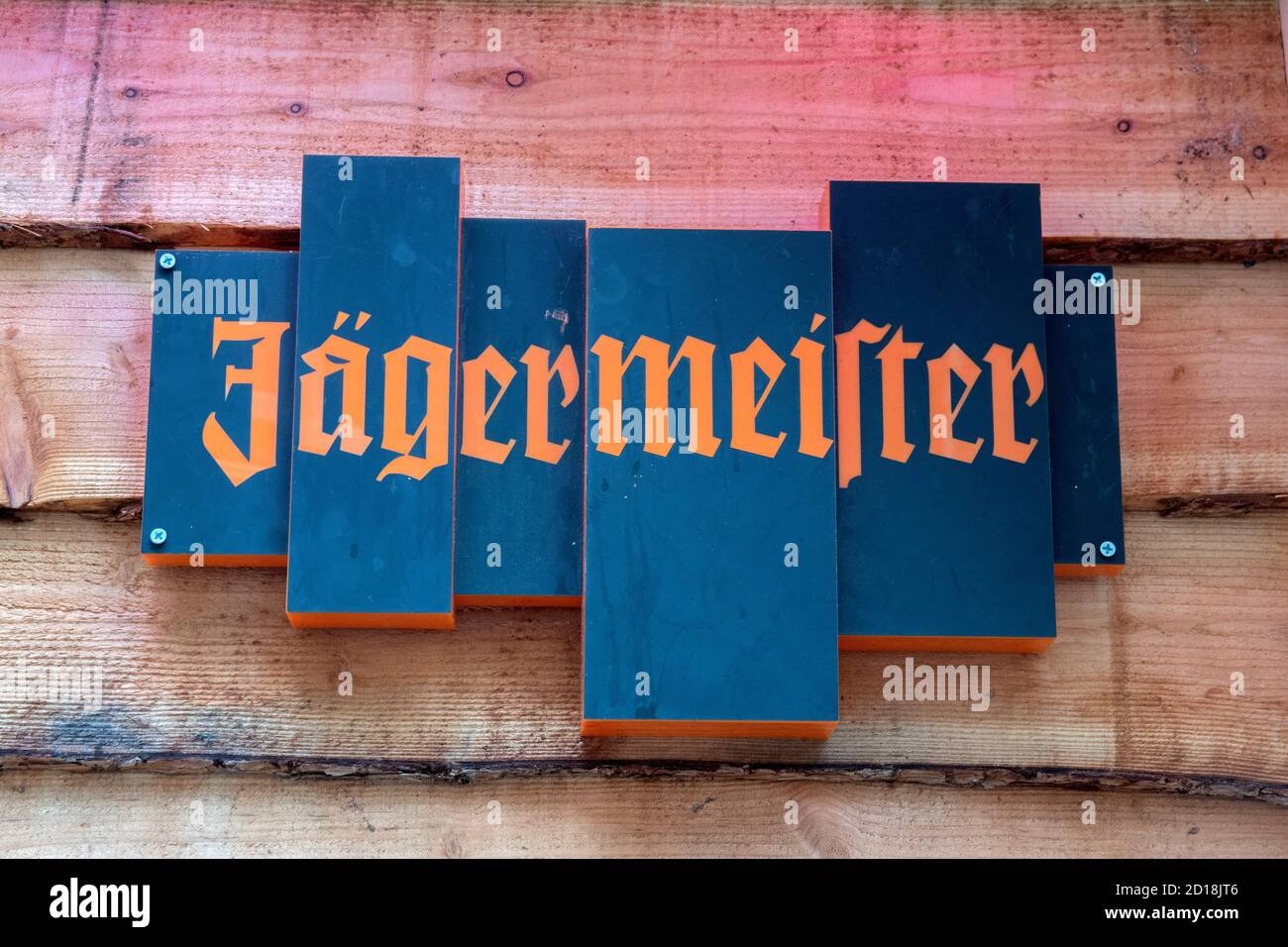 Billboard Jagermeister ad Amsterdam Paesi Bassi 11-2-2020 Foto Stock