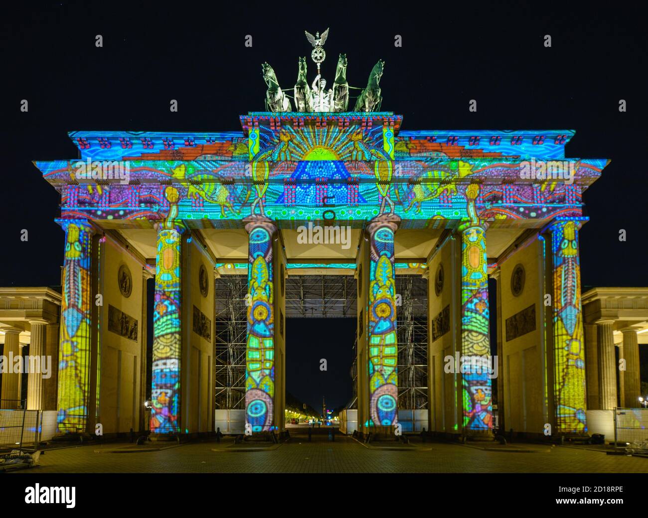 Festival delle Luci, la Porta di Brandeburgo, Paris Place, medio, Berlino, Germania, Brandenburger Tor, Pariser Platz, Mitte, Deutschland Foto Stock